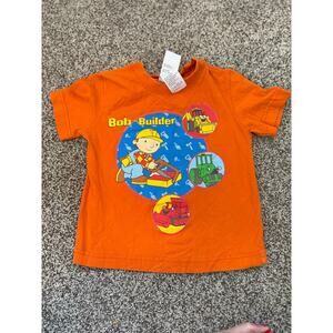 Vintage PBS Bob the Builder T-Shirt Toddler Kids Children Orange Size 2t